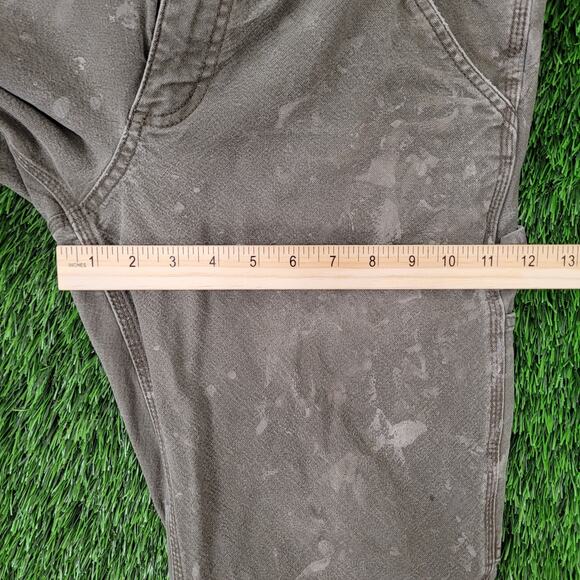 Carhartt Carpenter Baggy Pants 30x28 Distressed Faded Gray Rugged Flex - Picture 13 of 16